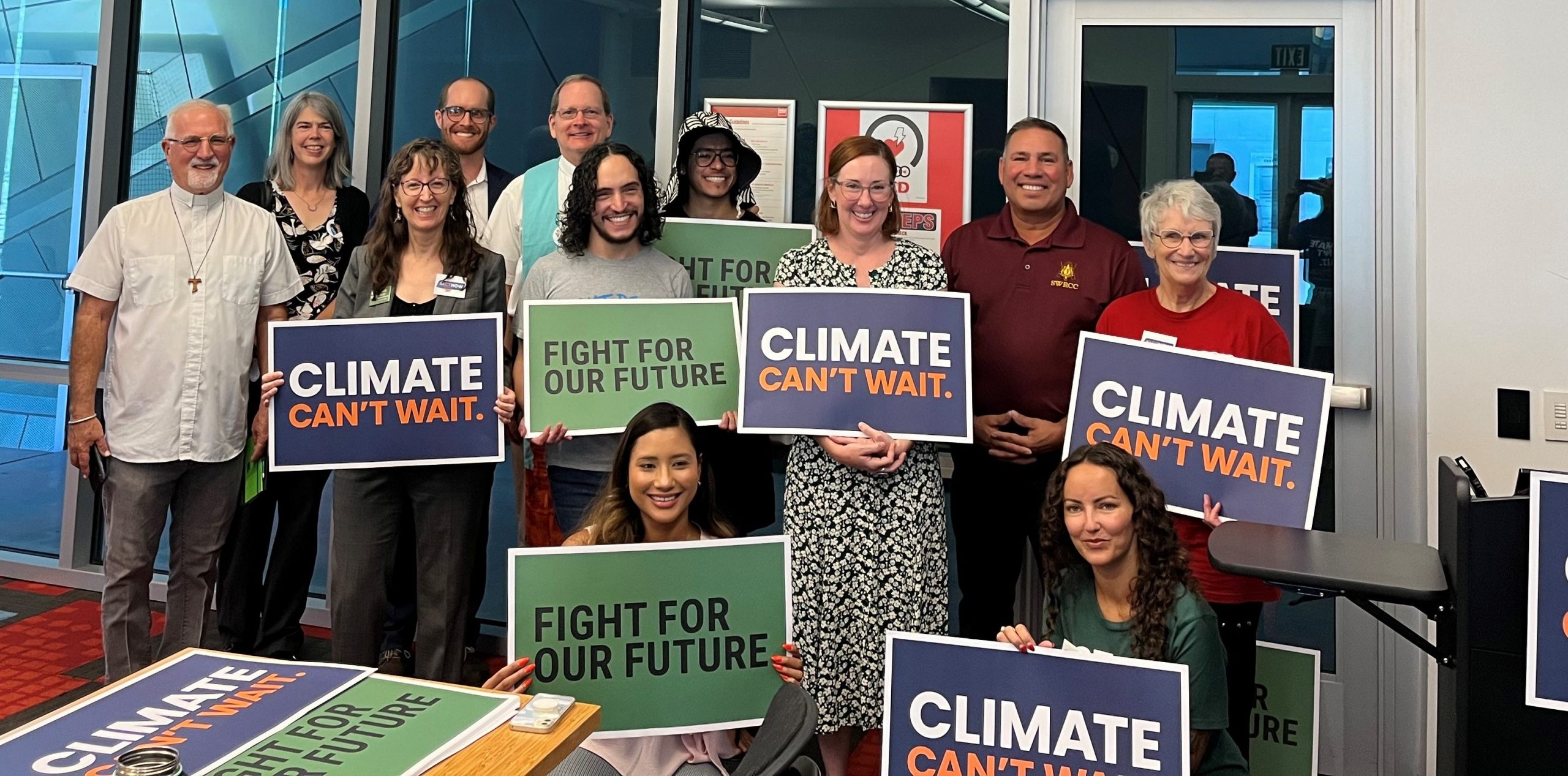 Representatives from groups pushing climate action in Arizona gathered on Thursday, Sept. 1, 2022 in Tempe to celebrate the passage of the Inflation Reduction Act, which they say will help cut costs for Arizona families, create clean energy jobs, tackle climate change, ensure healthier communities, and reduce the threat of drought and extreme heat.