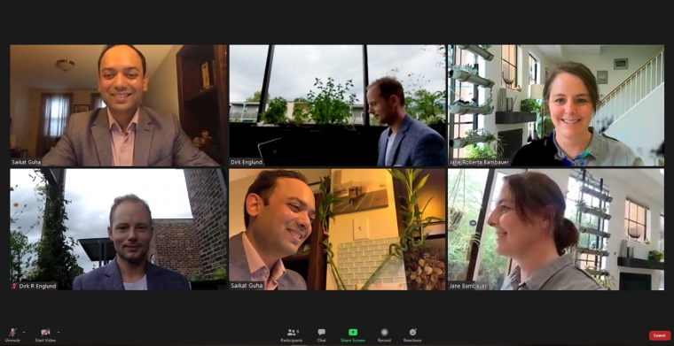 three CQN leadership team members meet on Zoom