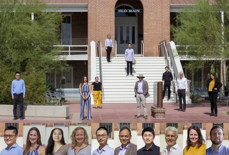 members of the CQN team standing in front of Old Main