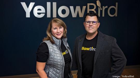 Michelle Tinsley, COO and co-founder of YellowBird, and Michael Zalle, founder.