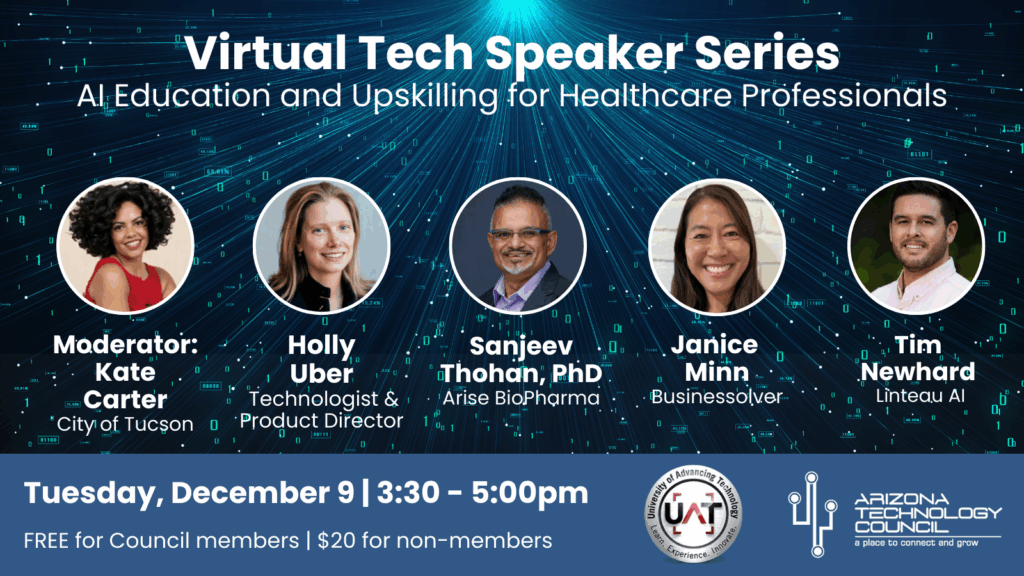 Virtual Tech Speaker Series: AI Education and Upskilling for Healthcare Professionals